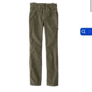 NWT LL Bean BeanFlex 5-Pocket Corduroy Pants - Dusty Olive